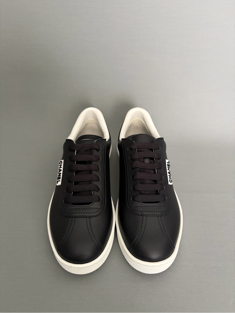 CHANEL Black Sneakers with White Accents